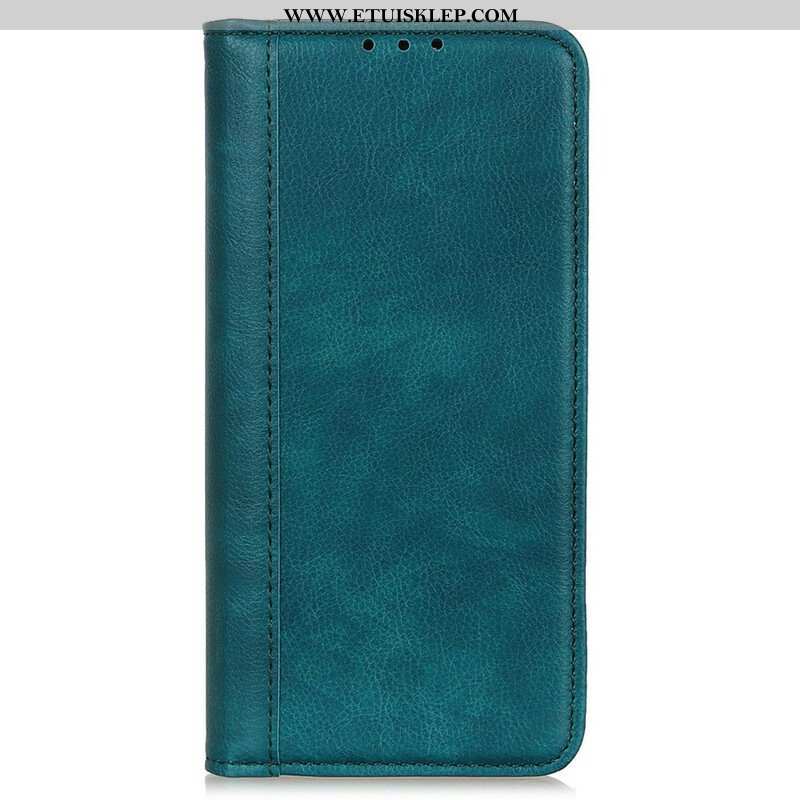 Etui Na Telefon do iPhone 13 Pro Max Etui Folio Kolorowa Wersja Skóry Dwoinowej